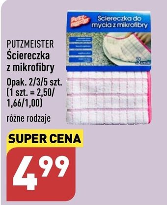 ALDI PUTZMEISTER Ściereczka z mikrofibry Opak 5 szt. oferta