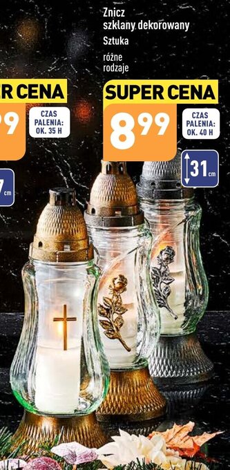 ALDI Znicz szklany dekorowany Sztuka oferta