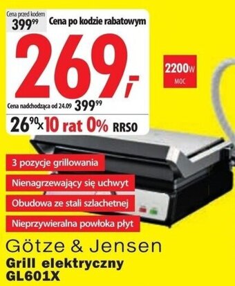 Media Expert Götze & Jensen Grill elektryczny GL601X oferta