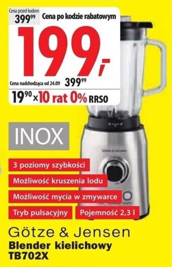 Media Expert Götze & Jensen Blender kielichowy TB702X oferta