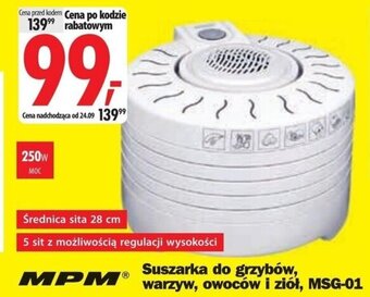 Media Expert MPM Suszarka do grzybów, warzyw, owoców i ziół, MSG-01 oferta