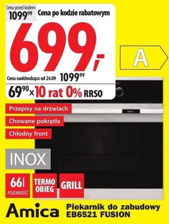 Media Expert Amica Piekarnik do zabudowy EB6521 FUSION oferta