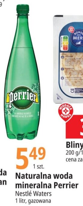 E.Leclerc Naturalna woda mineralna Perrier Nestlé Waters 1l oferta