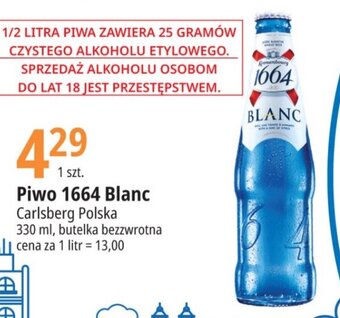 E.Leclerc Piwo 1664 Blanc Carlsberg Polska 330ml oferta