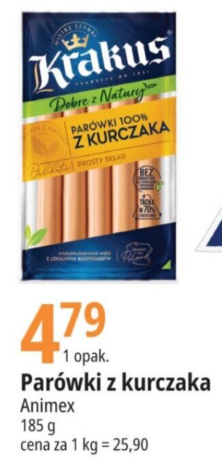 E.Leclerc Parówki z kurczaka Animex 185g oferta
