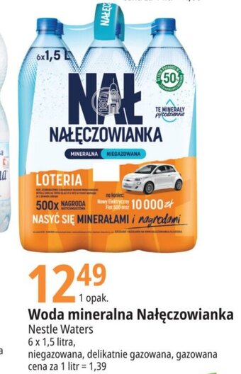 E.Leclerc Woda mineralna Nałęczowianka Nestle Waters 6 x 1,5l oferta