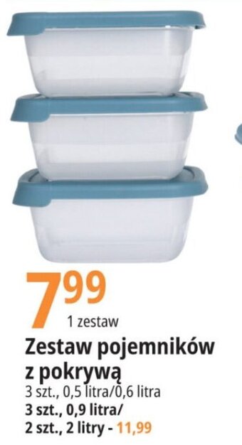 E.Leclerc Zestaw pojemników z pokrywą 3szt. oferta