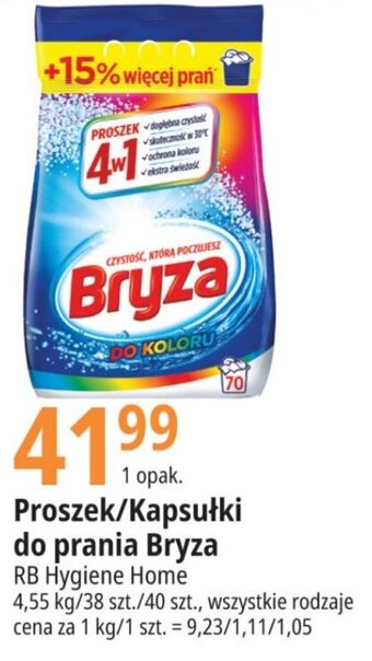 E.Leclerc Proszek/Kapsułki do prania do prania Bryza 4,55 kg/38 szt. oferta