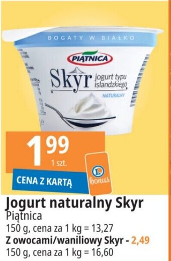 E.Leclerc Jogurt naturalny Skyr Piątnica 150 g oferta