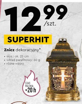 Biedronka Znicz dekoracyjny 20 h oferta