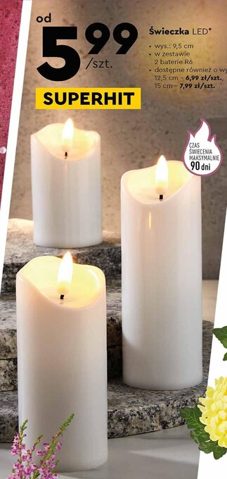 Biedronka Świeczka LED 90 dni oferta