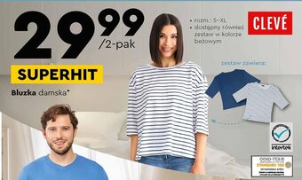 Biedronka CLEVÉ Bluzka damska 2-pak oferta