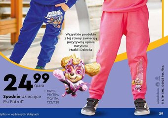 Biedronka Spodnie dziecięce Psi Patrol oferta
