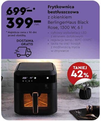 Biedronka Frytkownica beztłuszczowa z okienkiem BerlingerHaus oferta