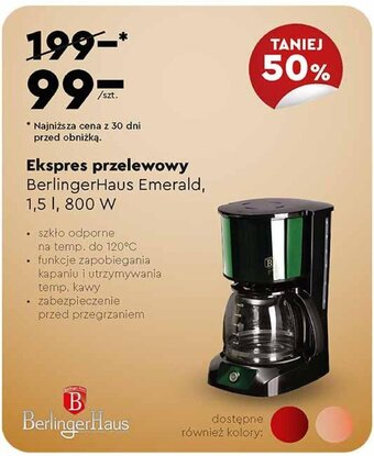 Biedronka Ekspres przelewowy BerlingerHaus oferta