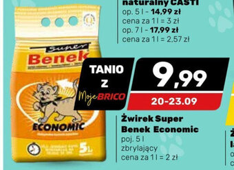 Bricomarche Żwirek drewniany Benek Economic 5 l oferta