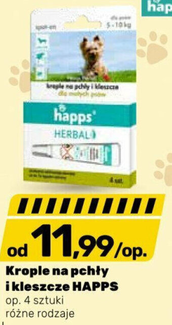 Bricomarche Krople na pchły i kleszcze HAPPS 4 szt. oferta