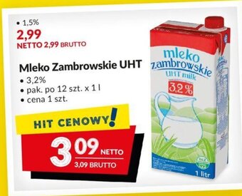 Makro Mleko Zambrowskie UHT 3,2 % 1 l oferta