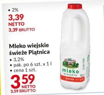 Makro Mleko wiejskie świeże Piątnica 3,2% 1 l oferta