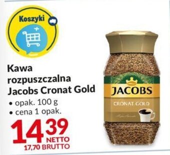 Makro Kawa rozpuszczalna Jacobs Cronat Gold 100 g oferta