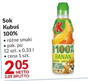 Makro Sok Kubuś 100% 0,33 l oferta