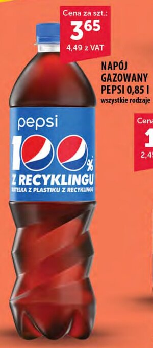 Eurocash NAPÓJ GAZOWANY PEPSI 0,85 I oferta