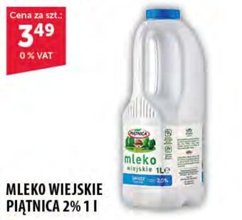 Eurocash MLEKO WIEJSKIE PIĄTNICA 2% 1 l oferta