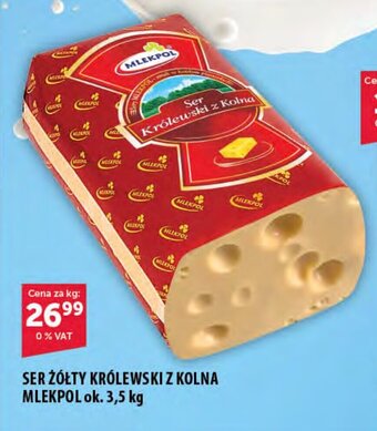Eurocash SER ŻÓŁTY KRÓLEWSKI Z KOLNA MLEKPOL 1 kg oferta
