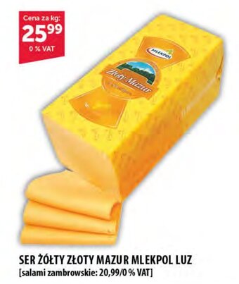 Eurocash SER ŻÓŁTY ZŁOTY MAZUR MLEKPOL LUZ 1 kg oferta