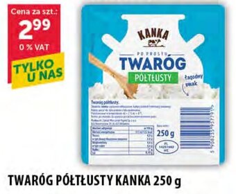 Eurocash TWARÓG PÓŁTŁUSTY KANKA 250 g oferta