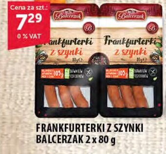 Eurocash FRANKFURTERKI Z SZYNKI BALCERZAK 2 x 80 g oferta