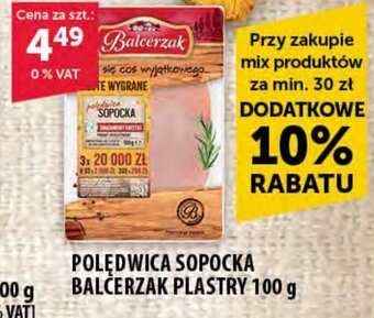 Eurocash POLĘDWICA SOPOCKA BALCERZAK PLASTRY 100 g oferta