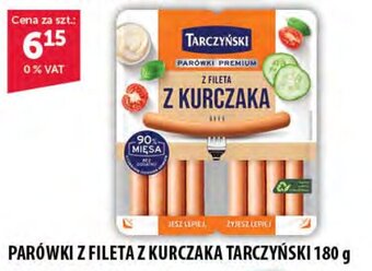 Eurocash PARÓWKI Z FILETA Z KURCZAKA TARCZYŃSKI 180 g oferta