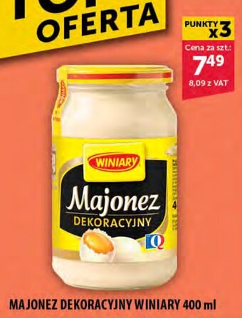 Eurocash MAJONEZ DEKORACYJNY WINIARY 400 ml oferta