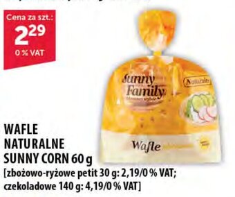 Eurocash WAFLE NATURALNE SUNNY CORN 60 g oferta