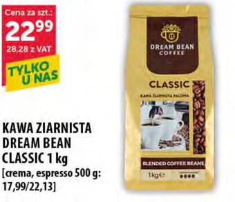 Eurocash KAWA ZIARNISTA DREAM BEAN CLASSIC 1 kg oferta