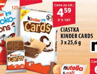Eurocash CIASTKA KINDER CARDS 3 x 25,6 g oferta