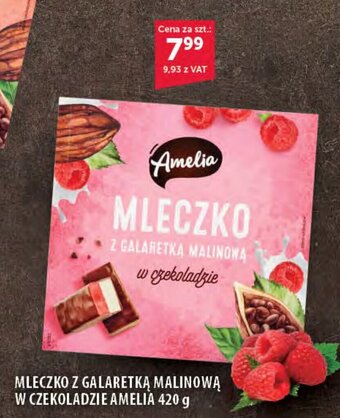 Eurocash MLECZKO Z GALARETKĄ MALINOWĄ W CZEKOLADZIE AMELIA 420 g oferta