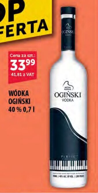 Eurocash WÓDKA OGIŃSKI 40 % 0,7 l oferta