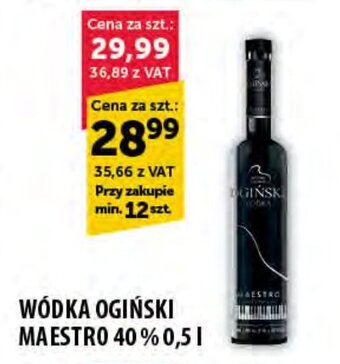 Eurocash WÓDKA OGIŃSKI MAESTRO 40% 0,5 l oferta