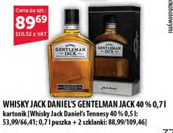 Eurocash WHISKY JACK DANIEL'S GENTELMAN JACK 40 % 0,7 l oferta