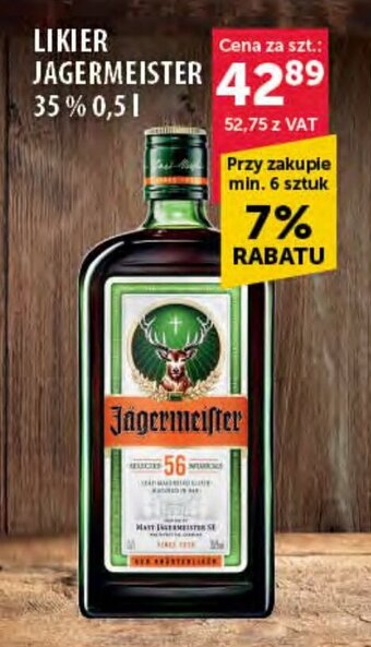 Eurocash LIKIER JAGERMEISTER 35% 0,5 l oferta