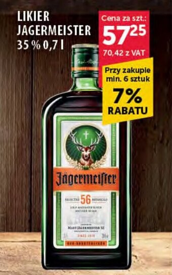 Eurocash LIKIER JAGERMEISTER 35% 0,7 l oferta