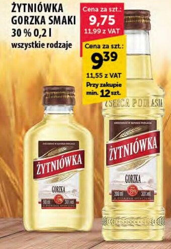 Eurocash ŻYTNIÓWKA GORZKA SMAKI 30% 0,2 l oferta