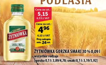 Eurocash ŻYTNIÓWKA GORZKA SMAKI 30 % 0,09 l oferta