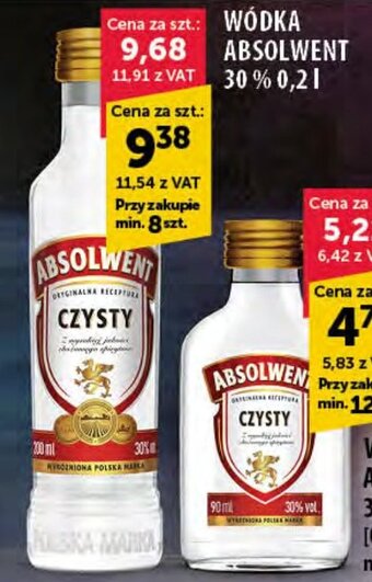 Eurocash WÓDKA ABSOLWENT 30 % 0,2 l oferta