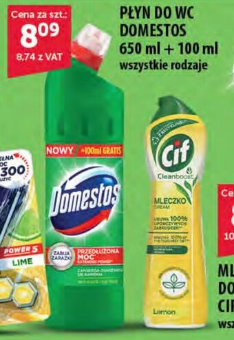 Eurocash PŁYN DO WC DOMESTOS 650 ml + 100 ml oferta