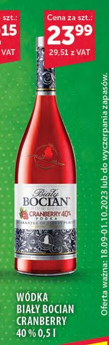 Eurocash WÓDKA BIAŁY BOCIAN CRANBERRY 40 % 0,5 l oferta