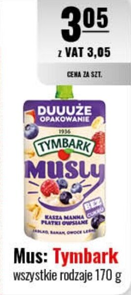 Eurocash Mus Tymbark 170 g oferta