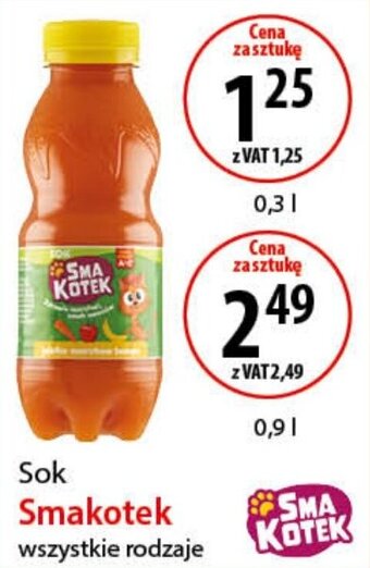 Eurocash Sok Smakotek 0,3l oferta